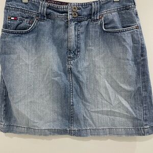Tommy Hilfiger Y2K Light Blue Denim Mini Skirt